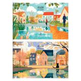 Альбом для рисования 20л., А4, на скрепке BG "Весна в городе"