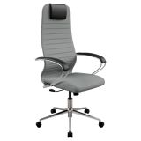 Кресло руководителя Метта SU-B-8, ткань-сетка светло-серая, топ-ган (131/009), 3F2.16.1.2A2