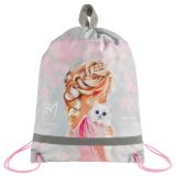 Мешок для обуви 1 отделение Berlingo "Furry-tale Friend", 360*460мм, вентиляционная сеточка, светоотражающая полоса