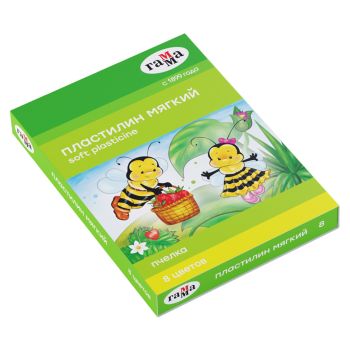 Пластилин восковой мягкий Гамма 