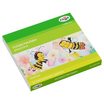 Пластилин восковой мягкий Гамма 