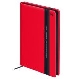 Ежедневник недатированный А5, 136л., 7БЦ, BG "Monochrome. Cherry", красный, soft touch, с резинкой