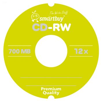 Диск CD-RW 700Mb Smart buy 4-12x Cake Box (50шт)