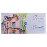 Акварель ЗХК "Сонет", художественная, 24цв., кювет, картон