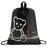 Мешок для обуви 1 отделение Berlingo "Beast", 360*460мм, вентиляционная сеточка, светоотражающая полоса