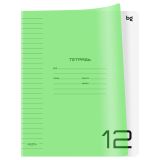 Тетрадь 12л., линия BG "Однотонный. Неон", пластиковая обложка, неон салатовый