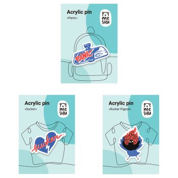 Набор акриловых значков MESHU 