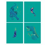 Тетрадь 48л., А5, клетка BG "Дико красивый", тиснение фольгой