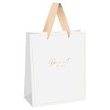 Пакет подарочный 33*42*12см MESHU "White elegance", фольга, матовая ламинация