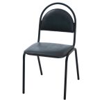 Стул Фабрикант "Стандарт" PV, 1, BL, каркас черный, обивка кожзам черный