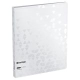 Папка на 4 кольцах Berlingo "DoubleWhite", 24мм, 1000мкм, белая, D-кольца, с внутр. карманом