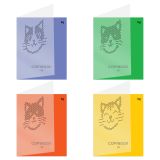 Тетрадь 48л., А5, клетка BG "Кошачьи тетради", пластиковая обложка