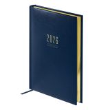 Ежедневник датированный 2026г., А4, 176л., твердый переплет, кожзам, BG "Dallas. Blue", синий, фольгированный срез