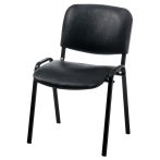 Стул Фабрикант "Изо" PV1, BL, каркас черный, обивка кожзам черный