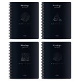 Тетрадь 96л., A5, клетка Berlingo "DoubleBlack", 80г/м2, УФ-лак, черный, ассорти