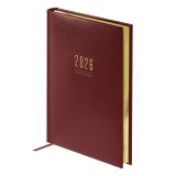 Ежедневник датированный 2026г., А4, 176л., твердый переплет, кожзам, BG "Dallas. Brown", коричневый, фольгированный срез