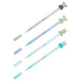 Ручка гелевая MESHU "Bear and Rabbit" радужная, 0,7мм