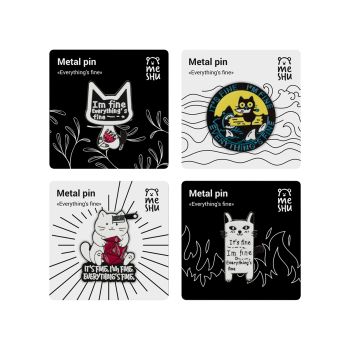 Набор металлических значков MESHU 