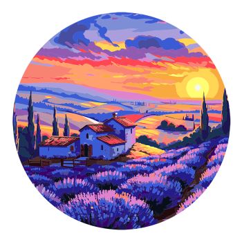 Картина по номерам на фигурном холсте ТРИ СОВЫ 