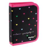 Пенал 1 отделение, 200*140*40 мм, Berlingo "Love yourself", 2 дополнительные откидные секции, полиэстер