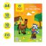 Картон цветной А4, Мульти-Пульти, 10л., 10цв., чистоцеллюлозный, в папке, 