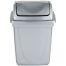 Корзина для бумаг СТАММ, 12л., цельная с вращающейся крышкой, серая