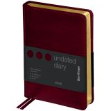 Ежедневник недатированный, А6, 160л., кожзам, Berlingo "xGold", зол. срез, бордовый