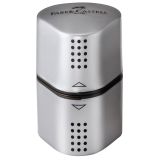 Точилка пластиковая Faber-Castell "Trio Grip 2001" 3 отверстия, 2 контейнера, серебряная