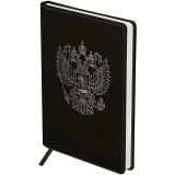 Ежедневник недатированный, А5, 160л., твердый переплет, кожзам, BG "Орел", черный