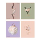 Тетрадь 96л., А5, линия BG "Балет", матовая ламинация, тиснение фольгой