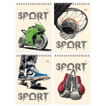 Блокнот А5 40л. на гребне BG 