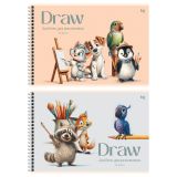 Альбом для рисования 32л., А4, на гребне BG "Хвостатые художники"