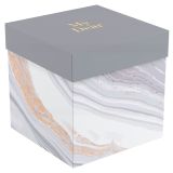 Коробка складная подарочная MESHU "Marble", (20*20*20см), отд фольгой