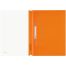 Папка-скоросшиватель пластик. перф. СТАММ А4, 180мкм, оранжевая с прозр. верхом