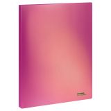 Папка c пружинным скоросшивателем СТАММ "Сияние" А4, 17мм, 700мкм, пластик, розовый