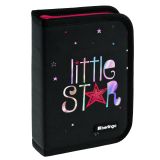 Пенал 1 отделение, 200*140*40 мм, Berlingo "Little Star", 2 дополнительные откидные секции, полиэстер