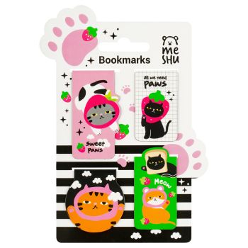 Закладки магнитные для книг, 4шт., MESHU 