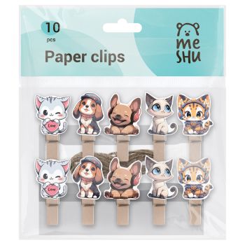 Зажимы для бумаг 7мм, MESHU 