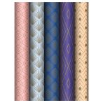 Упаковочная бумага глянц. 70*100см, MESHU "Графичные линии", 80 г/м2, ассорти, 5 дизайнов