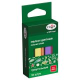 Мелки школьные Гамма, цветные, 10шт., мягкие, треугольные, картонная упаковка, европодвес