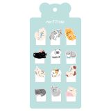 Флажки-закладки MESHU "Sweety kitty" пластиковые фигурные, 20л*9 дизайнов, европодвес