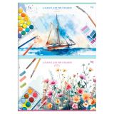 Альбом для рисования 32л., А4, на скрепке BG "Краски", эконом