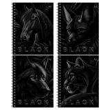 Тетрадь 48л., А5, клетка на гребне BG "Просто черный", "софт тач" ламинация, выб.лак